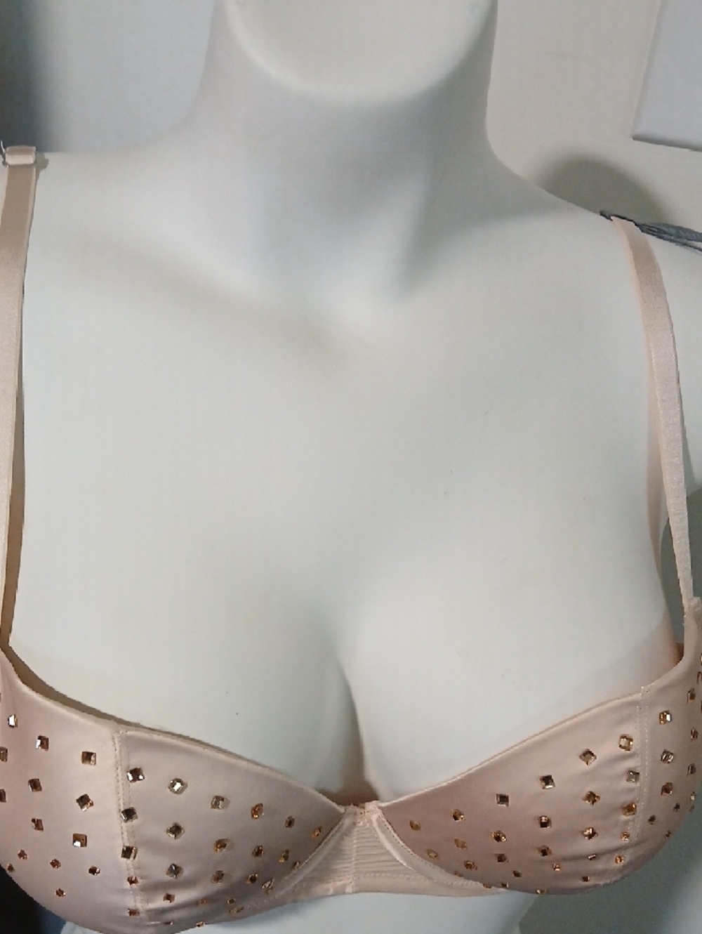 Aerie "REESE" LIMITED EDITION Nude Champagne Embellished Sexy Underwire Bra - Picture 10 of 16